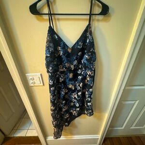 Gorgeous Floral, Asymmetrical Summer Dress (L)